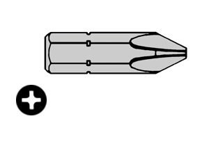 1/4" Hex Phillips Insert Bits